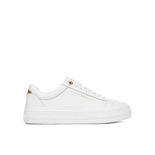 Tommy Hilfiger Sneakersy Th Foxing Platform Leather FW0FW09018 Biały ze sklepu MODIVO w kategorii Buty sportowe damskie - zdjęcie 187213756