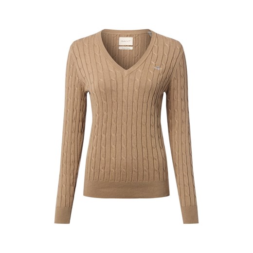 Gant Sweter damski Kobiety Bawełna melanżowy jednolity ze sklepu vangraaf w kategorii Swetry damskie - zdjęcie 187214555