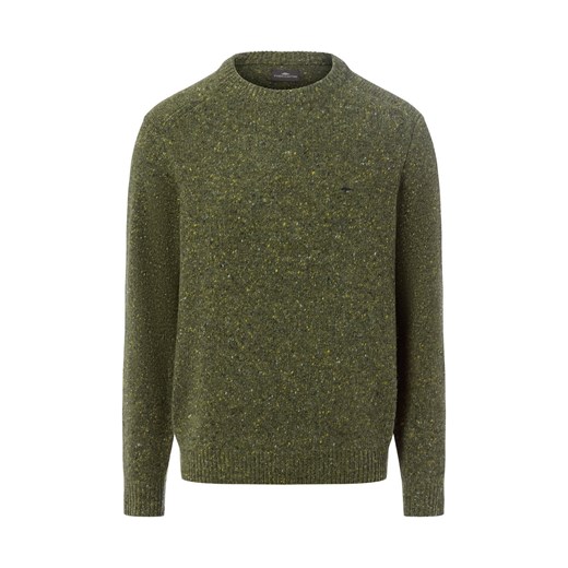 Fynch-Hatton Męski wełniany sweter z zawartością alpaki Mężczyźni Wełna oliwkowy marmurkowy ze sklepu vangraaf w kategorii Swetry męskie - zdjęcie 187214565