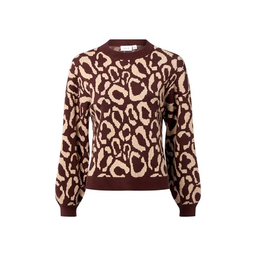 Vila Sweter damski z dzianiny - VITip Kobiety czekoladowy wzorzysty ze sklepu vangraaf w kategorii Swetry damskie - zdjęcie 187214589