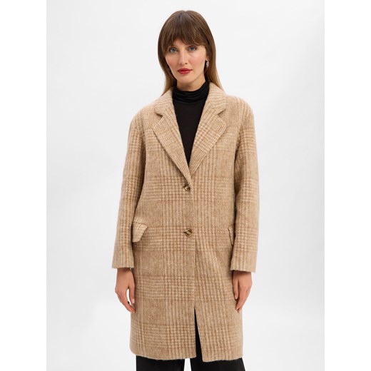 JOOP! Płaszcz damski Kobiety Sztuczne włókno brązowy wzorzysty ze sklepu vangraaf w kategorii Kurtki damskie - zdjęcie 187214598