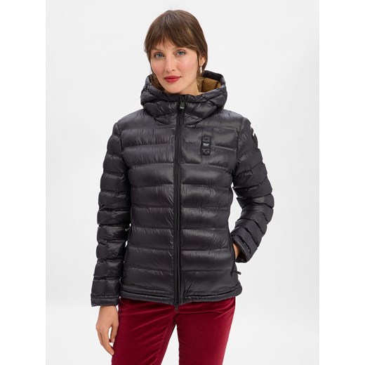 Blauer Damska kurtka pikowana Kobiety czarny jednolity XL vangraaf
