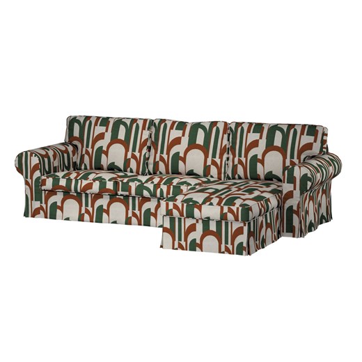 Pokrowiec na sofę Ektorp 2-osobową i leżankę ze sklepu dekoria.pl w kategorii Pokrowce na kanapy i fotele - zdjęcie 187214965