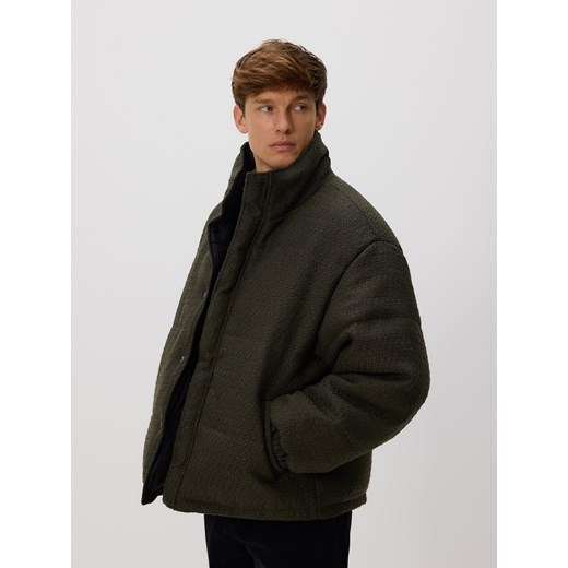 Reserved - Pikowana dwustronna kurtka - ciemnozielony ze sklepu Reserved w kategorii Kurtki męskie - zdjęcie 187217037