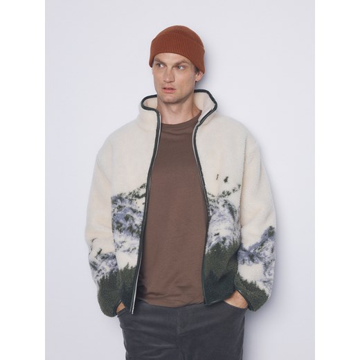 Reserved - Bluza sherpa ze stójką - wielobarwny - id: 9569N-MLC - marki Reserved - 187217177 Reserved - Bluza sherpa ze stójką - wielobarwny ze sklepu Reserved w kategorii Bluzy męskie - zdjęcie 187217177