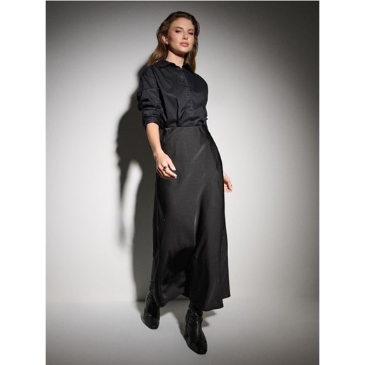 Sinsay - Spódnica maxi z połyskującą aplikacją - czarny - id: 212FJ-99X - marki Sinsay - 187218226 Sinsay - Spódnica maxi z połyskującą aplikacją - czarny ze sklepu Sinsay w kategorii Spódnice - zdjęcie 187218226
