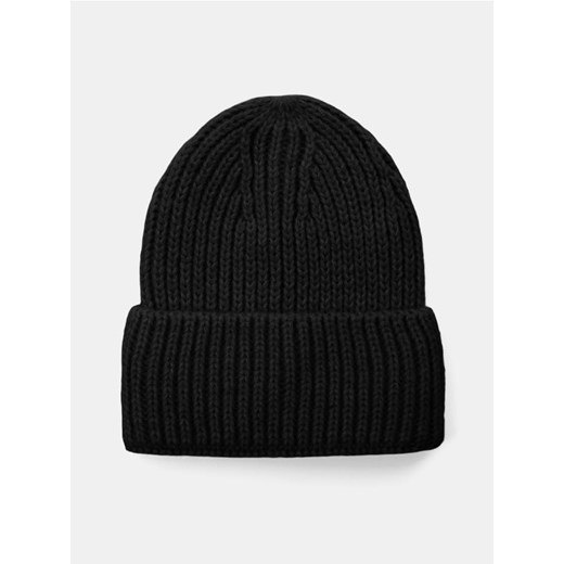 Sinsay - Prążkowana czapka beanie - czarny - id: 762FG-99X - marki Sinsay - 187218356 Sinsay - Prążkowana czapka beanie - czarny ze sklepu Sinsay w kategorii Czapki zimowe damskie - zdjęcie 187218356