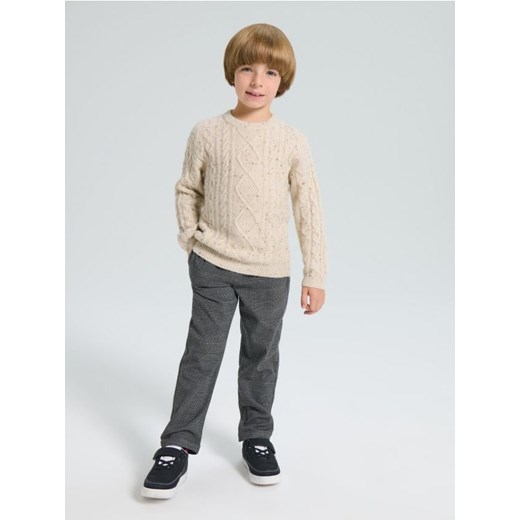 Sinsay - Spodnie pull on z domieszką wiskozy - szary - id: 941EM-90M - marki Sinsay - 187218395 Sinsay - Spodnie pull on z domieszką wiskozy - szary ze sklepu Sinsay w kategorii Spodnie chłopięce - zdjęcie 187218395