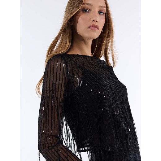 Mohito - Bluzka z cekinami - czarny Mohito 40 Mohito