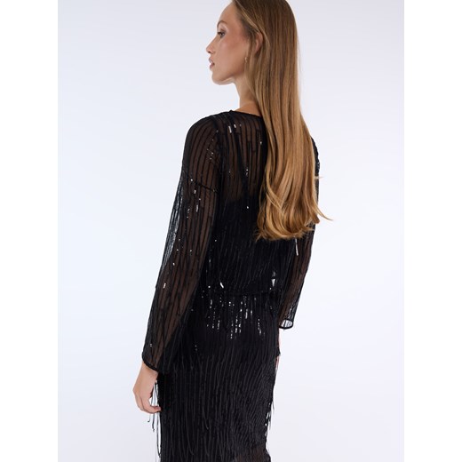Mohito - Bluzka z cekinami - czarny Mohito 42 Mohito
