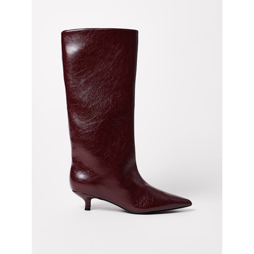 Mohito - Kozaki na szpilce - mahoń - id: 552HR-93X - marki Mohito - 187218905 Mohito - Kozaki na szpilce - mahoń ze sklepu Mohito w kategorii Kozaki damskie - zdjęcie 187218905