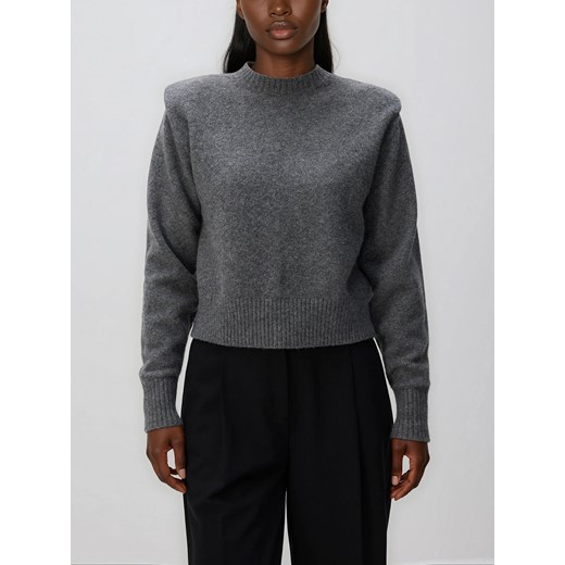Reserved - Sweter z poduszkami na ramionach - szary ze sklepu Reserved w kategorii Swetry damskie - zdjęcie 187219219