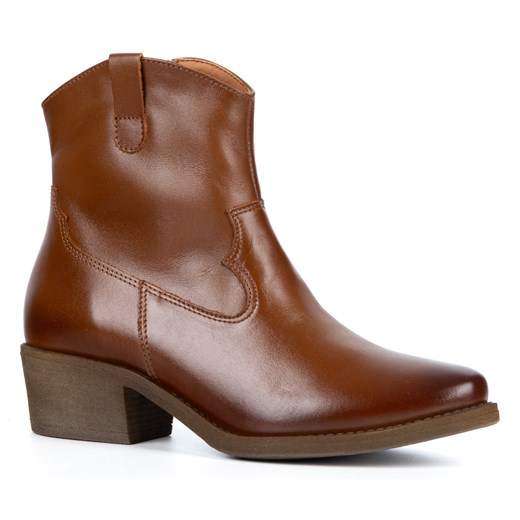 Olivier Dakota – eleganckie botki damskie skórzane premium, kowbojki - id: 11730n - marki Olivier - 187219795 Olivier Dakota – eleganckie botki damskie skórzane premium, kowbojki ze sklepu butyolivier w kategorii Botki - zdjęcie 187219795