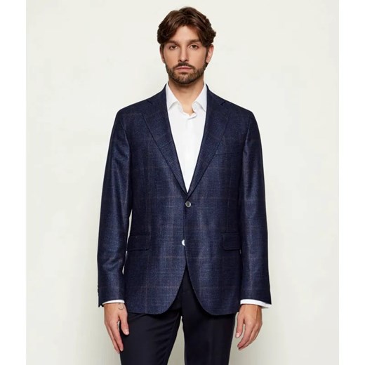 Oscar Jacobson Wełniana marynarka Fogerty | Regular Fit | z dodatkiem jedwabiu i kaszmiru ze sklepu Gomez Fashion Store w kategorii Marynarki męskie - zdjęcie 187220149