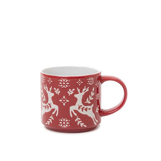 Homla Kubek "Avero" w kolorze biało-czerwonym - 350 ml - id: 16250295 - marki Homla - 187221417 Homla Kubek "Avero" w kolorze biało-czerwonym - 350 ml ze sklepu Limango Polska w kategorii Dzbanki i zaparzacze - zdjęcie 187221417