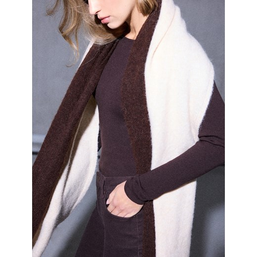 Mohito - Szalik z wełną alpaki - kremowy ze sklepu Mohito w kategorii Szaliki i chusty damskie - zdjęcie 187222426