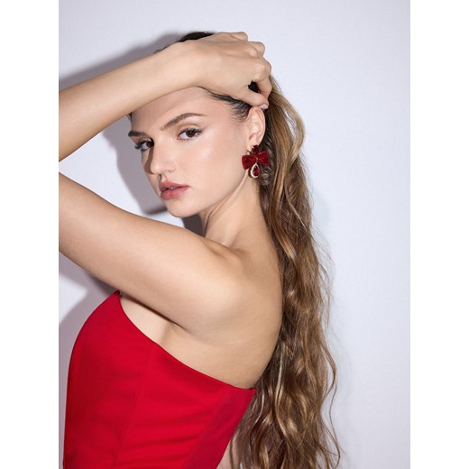 Mohito - Ozdobne kolczyki - kasztanowy - id: 011IR-83X - marki Mohito - 187223726 Mohito - Ozdobne kolczyki - kasztanowy ze sklepu Mohito w kategorii Kolczyki - zdjęcie 187223726