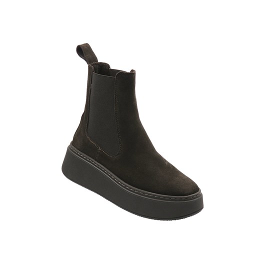 Stylowe, wygodne botki damskie Nika Komfort 1461, brązowy welur ze sklepu ulubioneobuwie w kategorii Botki - zdjęcie 187223987