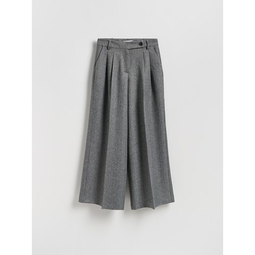 Reserved - Spodnie z zakładkami - ciemnoszary ze sklepu Reserved w kategorii Spodnie damskie - zdjęcie 187224125