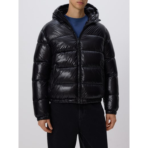 Reserved - Pikowana kurtka z kapturem - czarny ze sklepu Reserved w kategorii Kurtki męskie - zdjęcie 187224146