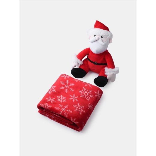 Sinsay - Kocyk dziecięcy z przytulanką w motywie świątecznym - czerwony - id: 361GL-33X - marki Sinsay - 187225407 Sinsay - Kocyk dziecięcy z przytulanką w motywie świątecznym - czerwony ze sklepu Sinsay w kategorii Kocyki dziecięce - zdjęcie 187225407