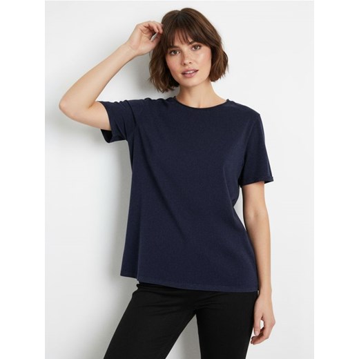 Sinsay - Koszulka z efektem sprania - niebieski ze sklepu Sinsay w kategorii Bluzki damskie - zdjęcie 187225535