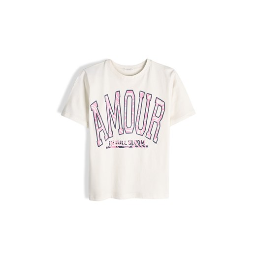 GATE Bawełniana koszulka z nadrukiem 34 ze sklepu gateshop w kategorii Bluzki damskie - zdjęcie 187226087