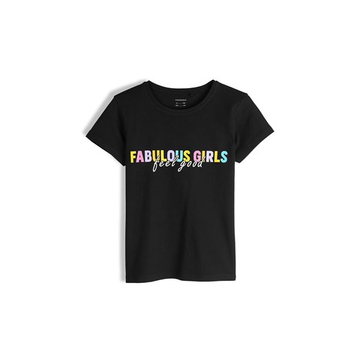 GATE Bawełniana koszulka z nadrukiem 8Y ze sklepu gateshop w kategorii Bluzki dziewczęce - zdjęcie 187226137