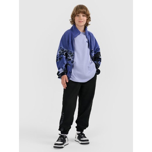 Chłopięce spodnie polarowe 4F 4FJWAW25TTROM1254 - czarne ze sklepu Sportstylestory.com w kategorii Spodnie chłopięce - zdjęcie 187226179