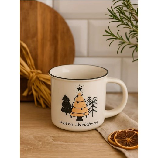 Sinsay - Kubek z uchwytem z nadrukiem świątecznym - biały ze sklepu Sinsay w kategorii Kubki - zdjęcie 187226428