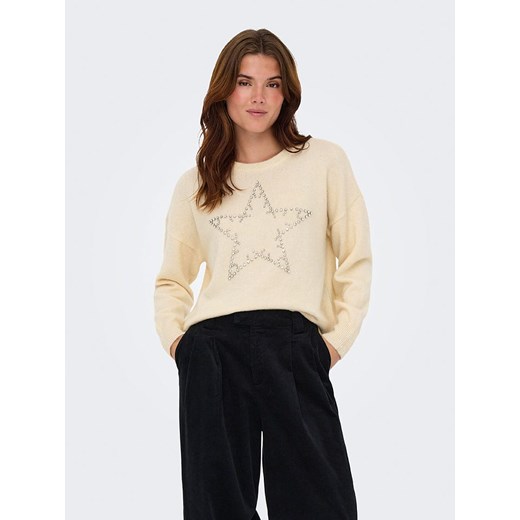 ONLY Sweter w kolorze beżowym L okazja Limango Polska
