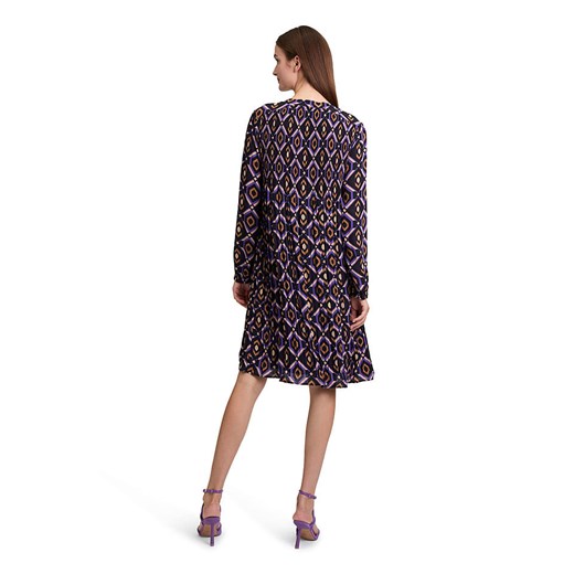 Betty Barclay Sukienka w kolorze fioletowo-czarno-jasnobrązowym 46 wyprzedaż Limango Polska