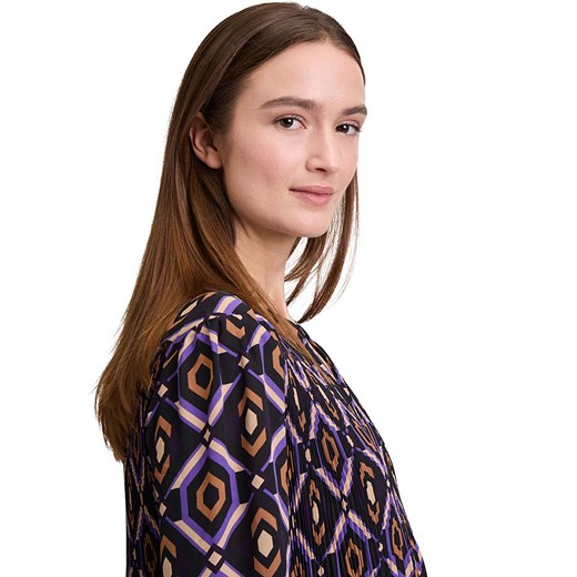 Betty Barclay Sukienka w kolorze fioletowo-czarno-jasnobrązowym 36 okazyjna cena Limango Polska