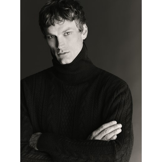 Reserved - Sweter z wełną - czerwony ze sklepu Reserved w kategorii Swetry męskie - zdjęcie 187227387