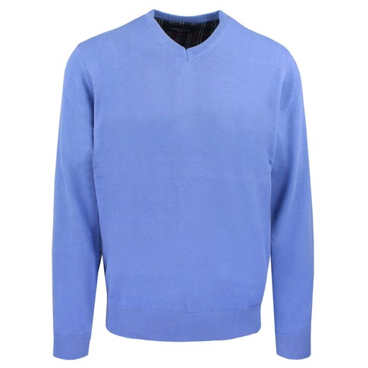 Męski, Bawełniany Sweter w Serek (V-neck) - Adriano Guinari - Niebieski SWADGaw25ULTRAMARINAv - id: 24266 - marki Adriano Guinari - 187229085 Męski, Bawełniany Sweter w Serek (V-neck) - Adriano Guinari - Niebieski SWADGaw25ULTRAMARINAv ze sklepu JegoSzafa.pl w kategorii Swetry męskie - zdjęcie 187229085