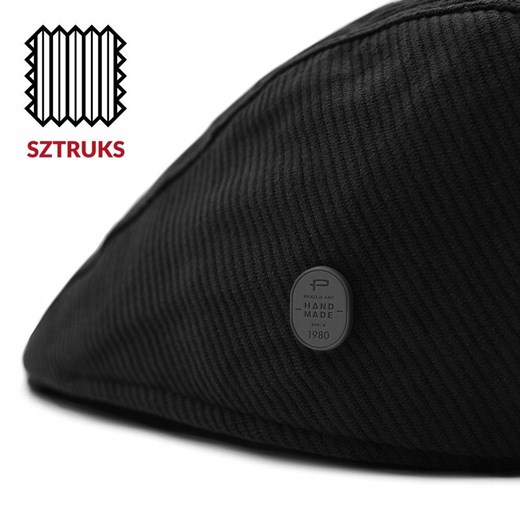 Ocieplany, Sztruksowy Kaszkiet - Pako Jeans - Czarny CPAPJNSKASZKIET1511 Pako Jeans Uniwersalny JegoSzafa.pl