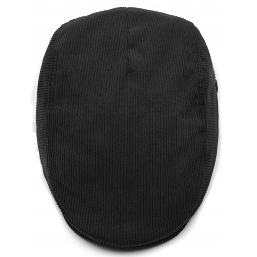 Ocieplany, Sztruksowy Kaszkiet - Pako Jeans - Czarny CPAPJNSKASZKIET1511 Pako Jeans Uniwersalny JegoSzafa.pl