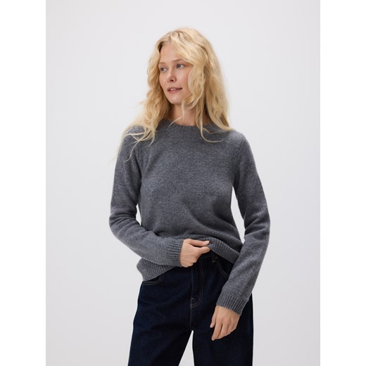 Reserved - Wełniany sweter - szary ze sklepu Reserved w kategorii Swetry damskie - zdjęcie 187229146