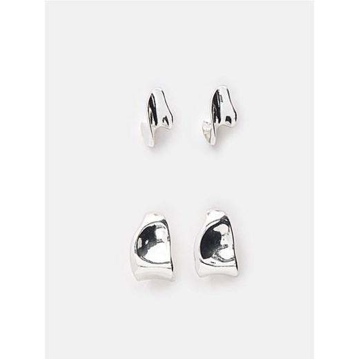 Sinsay - Kolczyki 2 pack - srebrny ze sklepu Sinsay w kategorii Kolczyki - zdjęcie 187229619