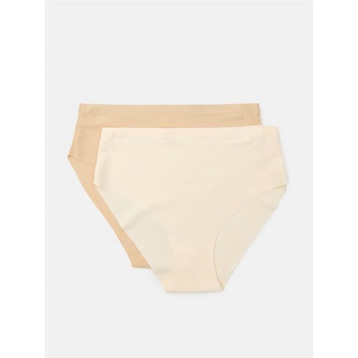 Sinsay - Bezszwowe figi z wysokim stanem 2 pack - wielobarwny ze sklepu Sinsay w kategorii Majtki damskie - zdjęcie 187229625