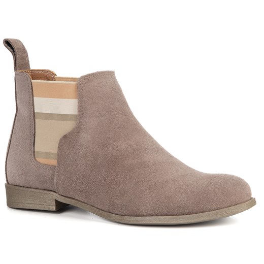 Olivier Grace – damskie botki zamszowe wsuwane, styl casual chic - id: 11733n - marki Olivier - 187229659 Olivier Grace – damskie botki zamszowe wsuwane, styl casual chic ze sklepu butyolivier w kategorii Botki - zdjęcie 187229659
