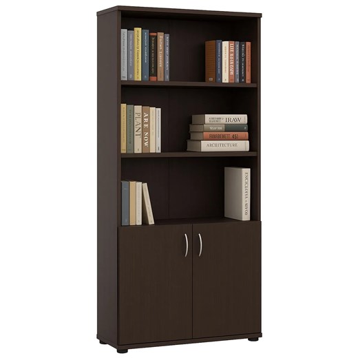 Klasyczny regał na książki wenge L8-B52 - id: 53621 - marki Elior - 187230306 Klasyczny regał na książki wenge L8-B52 ze sklepu Edinos.pl w kategorii Regały i witryny - zdjęcie 187230306