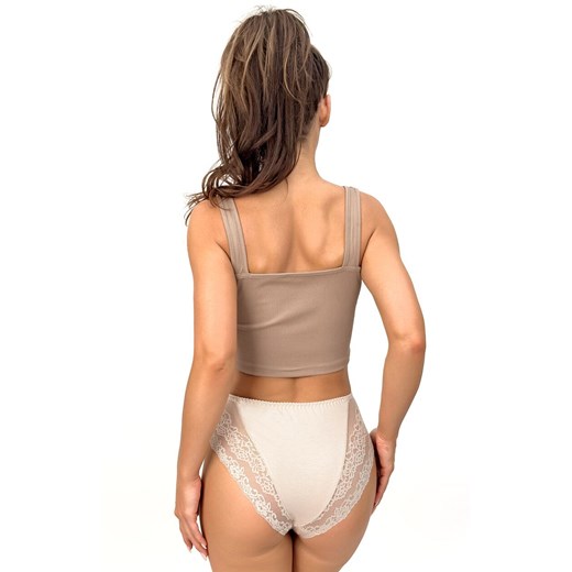 Donna beżowe majtki damskie z wysokim stanem 228, Kolor beżowy, Rozmiar M, Donna ze sklepu Intymna w kategorii Majtki damskie - zdjęcie 187230449