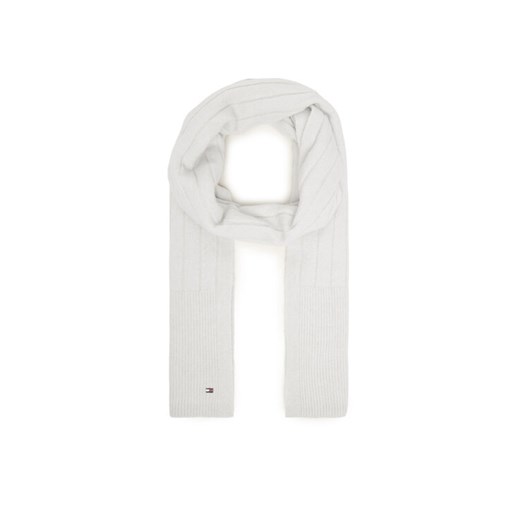 Szalik Tommy Hilfiger Flag Fluffy AW0AW17787 Szary ze sklepu eobuwie.pl w kategorii Szaliki i chusty damskie - zdjęcie 187231777