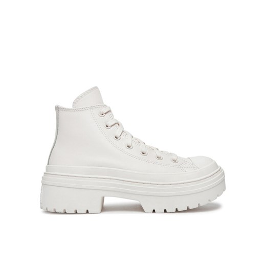 Converse Trzewiki Chuck Taylor All Star Lugged Heel Leather Platform A10370C Biały ze sklepu MODIVO w kategorii Botki - zdjęcie 187233276