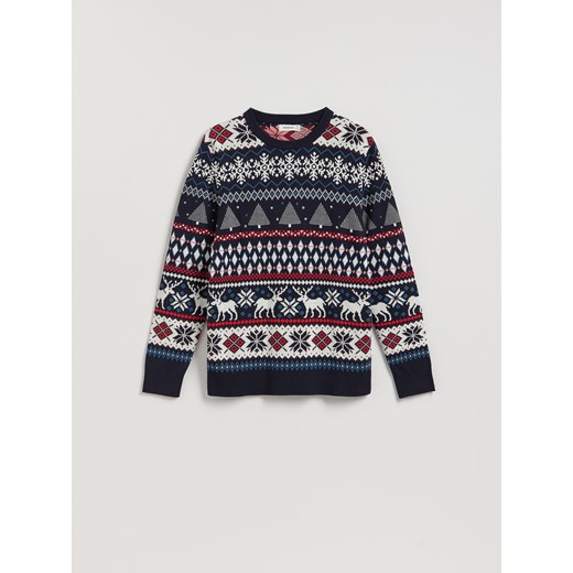 Reserved - Sweter ze świątecznym motywem - wielobarwny - id: 170HI-MLC - marki Reserved - 187234478 Reserved - Sweter ze świątecznym motywem - wielobarwny ze sklepu Reserved w kategorii Swetry męskie - zdjęcie 187234478