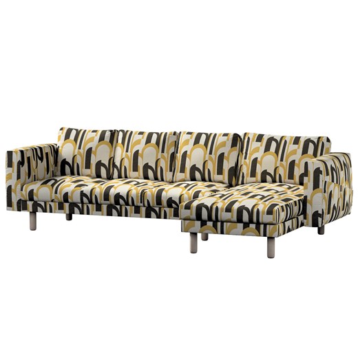 Pokrowiec na sofę Norsborg 4-osobową z szezlongiem ze sklepu dekoria.pl w kategorii Pokrowce na kanapy i fotele - zdjęcie 187235005