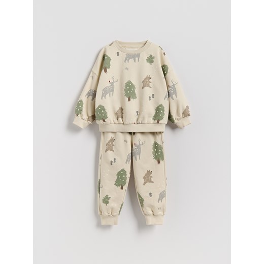 Reserved - Dzianinowy komplet - kremowy Reserved 86 (12-18 m.) Reserved