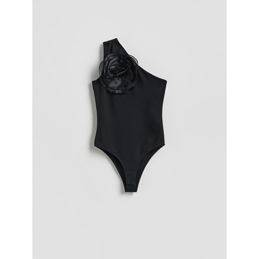 Reserved - Top z różą - czarny ze sklepu Reserved w kategorii Bluzki damskie - zdjęcie 187235228