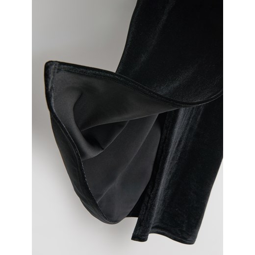 Reserved - Sukienka maxi z asymetrycznym rozcięciem - czarny Reserved XL Reserved